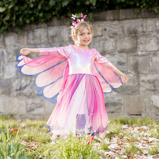 Pink Butterfly Twirl Dress with Wings Size 5-6