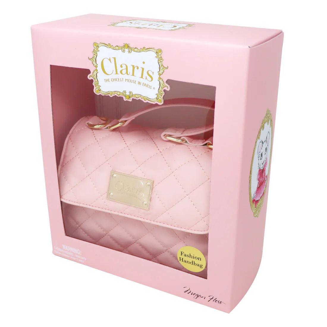 Pink Claris Quilted Shoulder Handbag