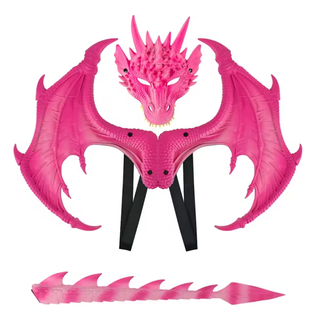 Pink Dragon Wings Mask and Tail Set