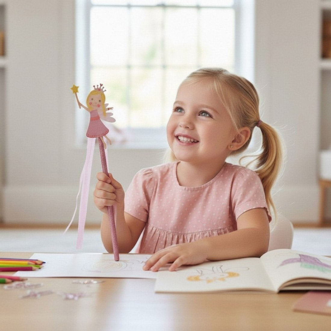 Pink Fairy Motif Wand