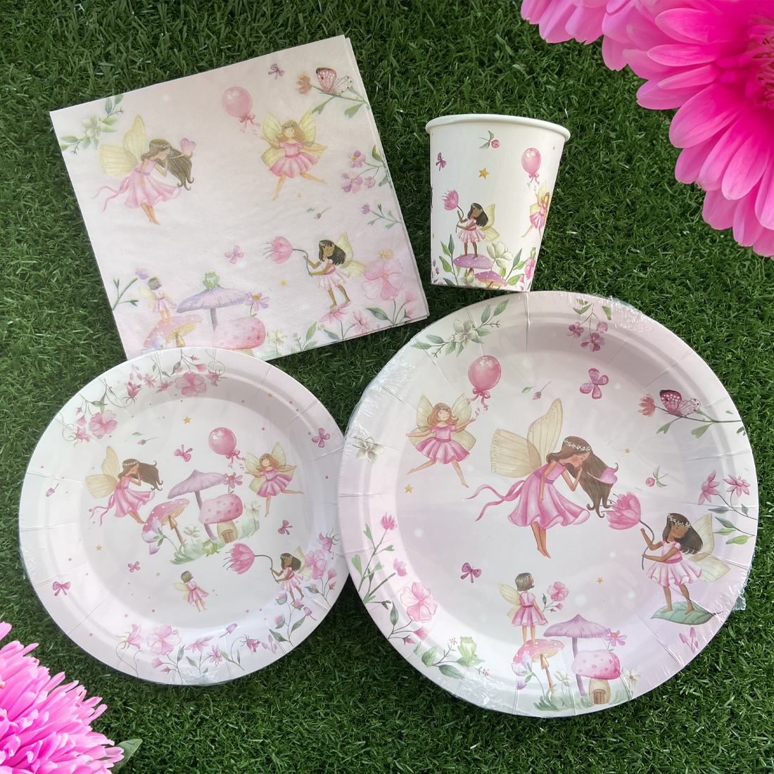 Pink Fairy Party Tableware 40 Piece Set