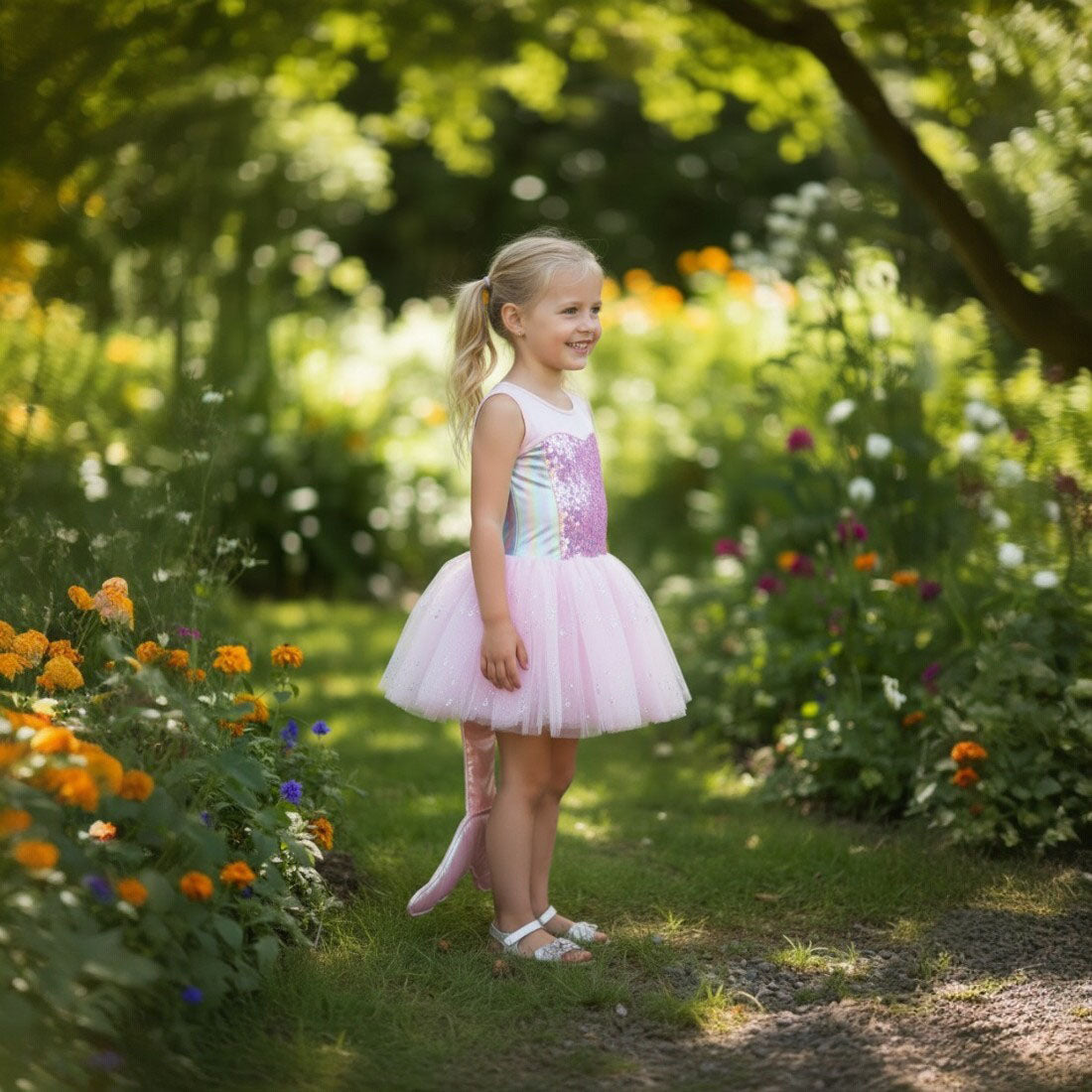 Pink Mermaid Dress with Tail