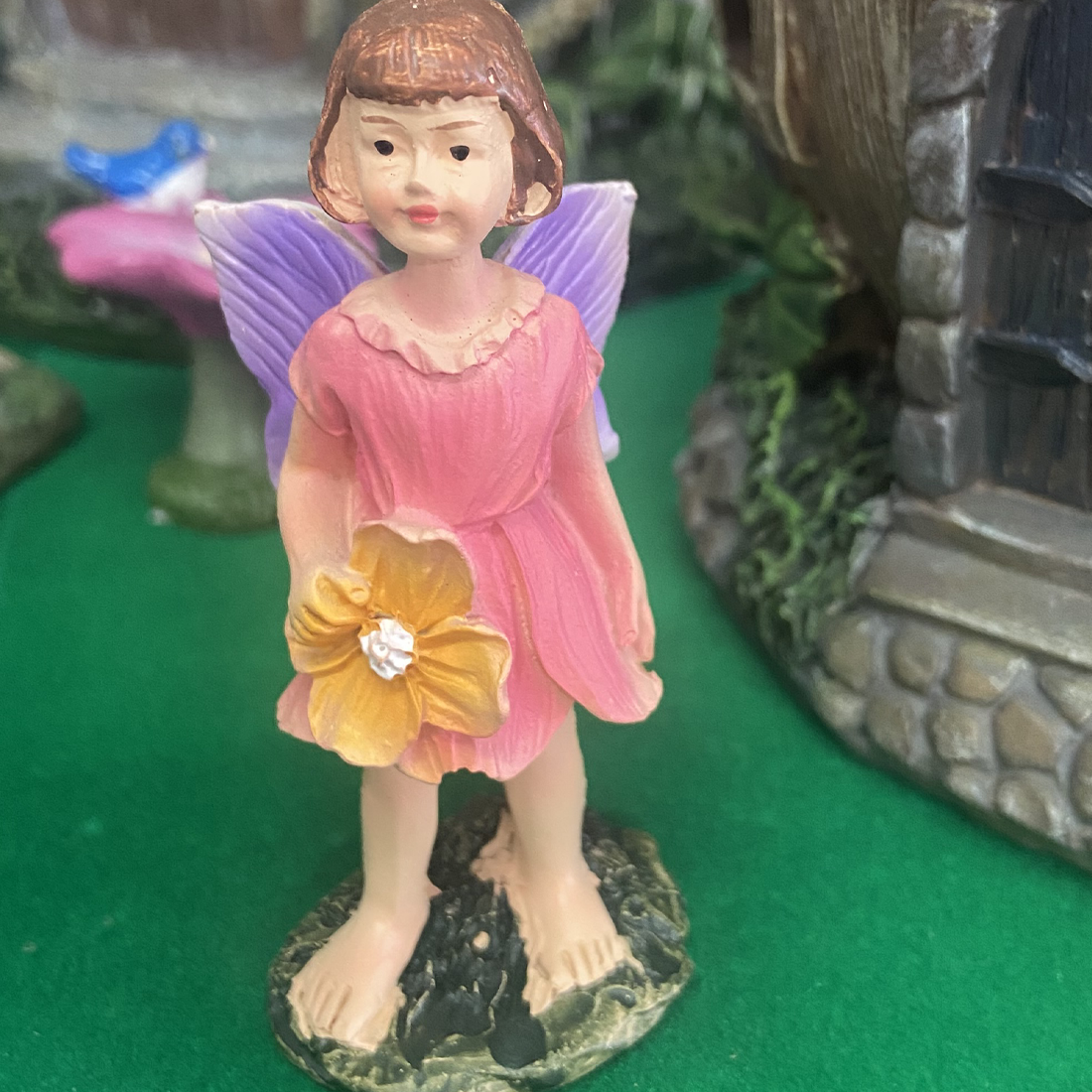 Pink or Purple Fairy Garden Figurine