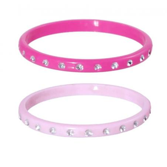 Pink Poppy Diamante Bangle