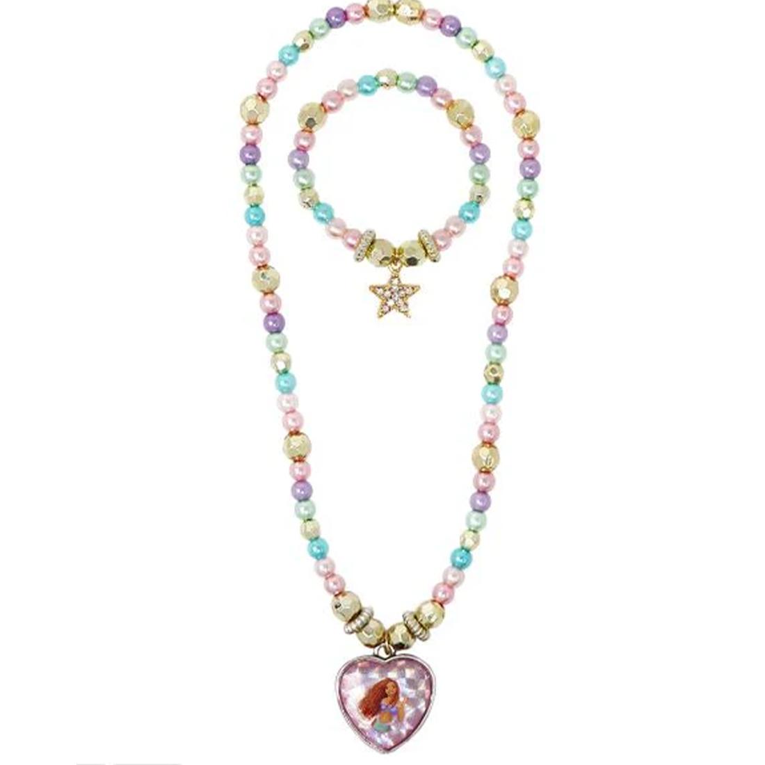 Pink Poppy Disney Little Mermaid Necklace and Bracelet Set