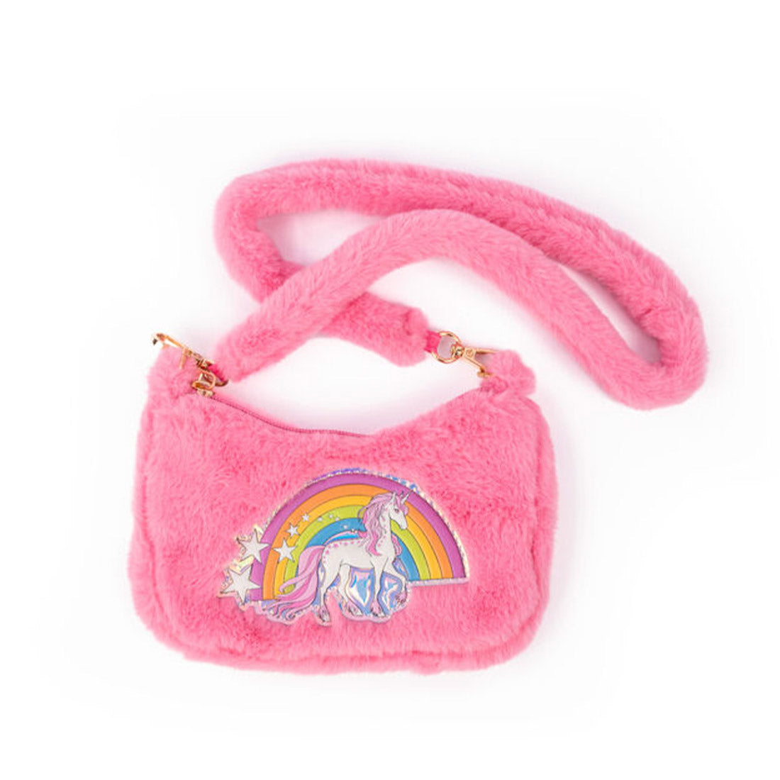 Pink Rainbow Cuddle Crossbody Purse