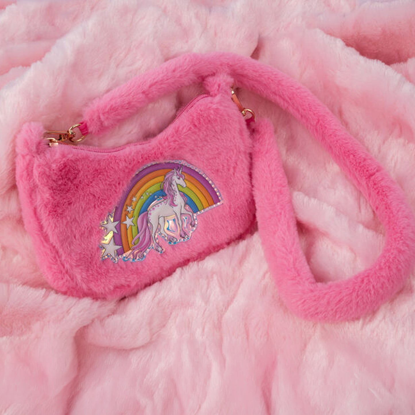 Pink Rainbow Cuddle Crossbody Purse