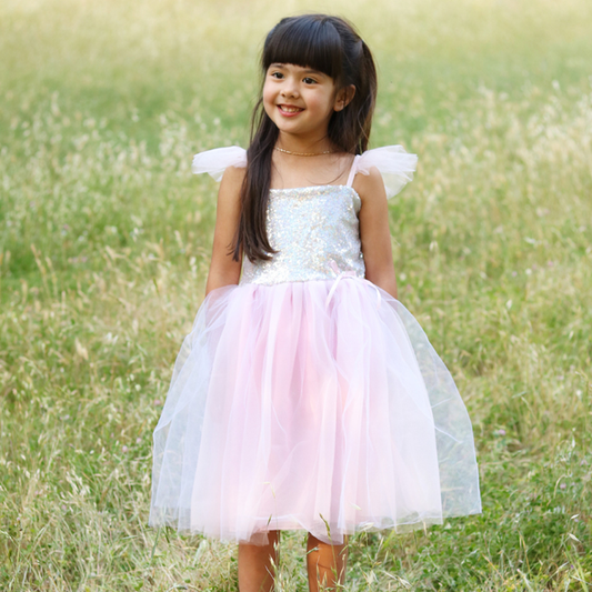 Pink Sequins Fairy Princess Dress 3-4 Years