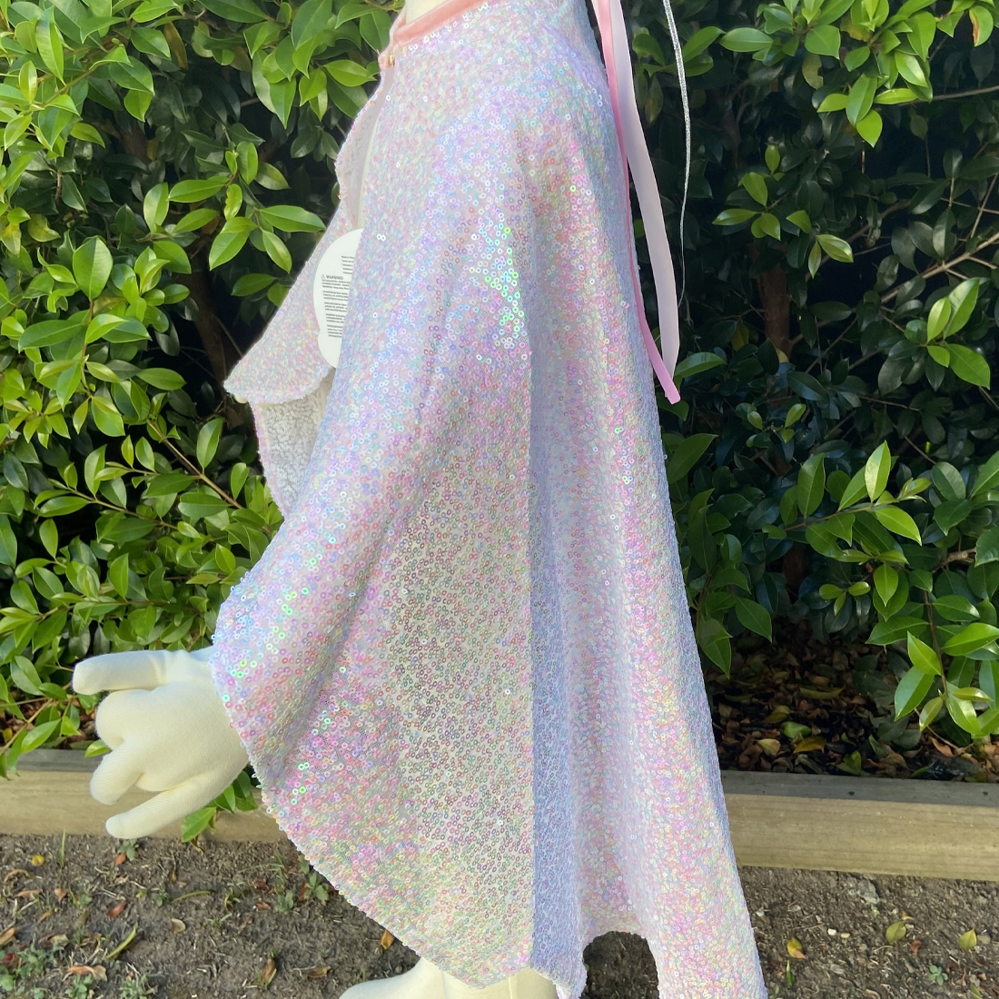 Pink Sequins Twirl Cape Size 4-6