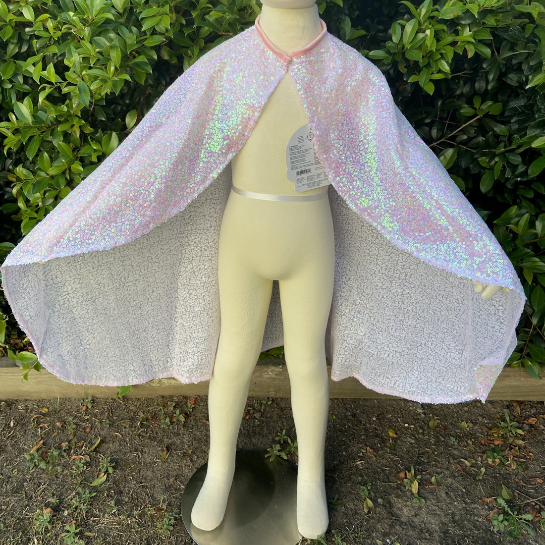 Pink Sequins Twirl Cape Size 4-6