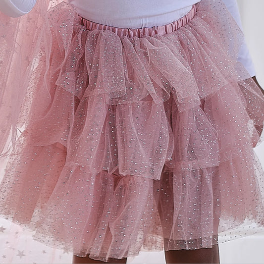 Pink & Silver Sparkle Fairy Princess Costume Tutu