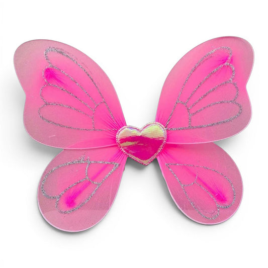 Pink Small Heart Fairy Wings