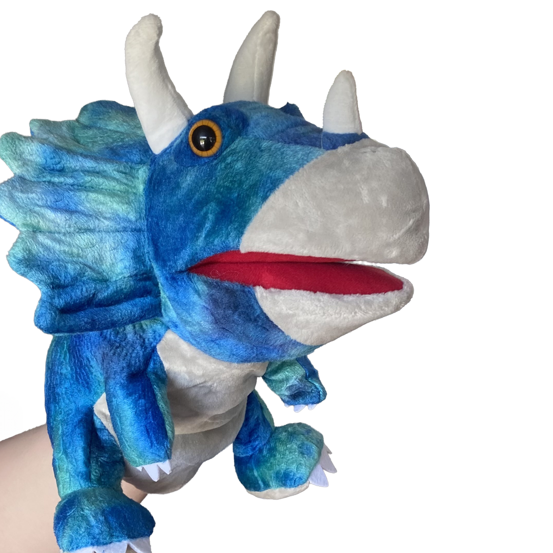 Plush Hand Puppet Triceratops – The Fairy Shop