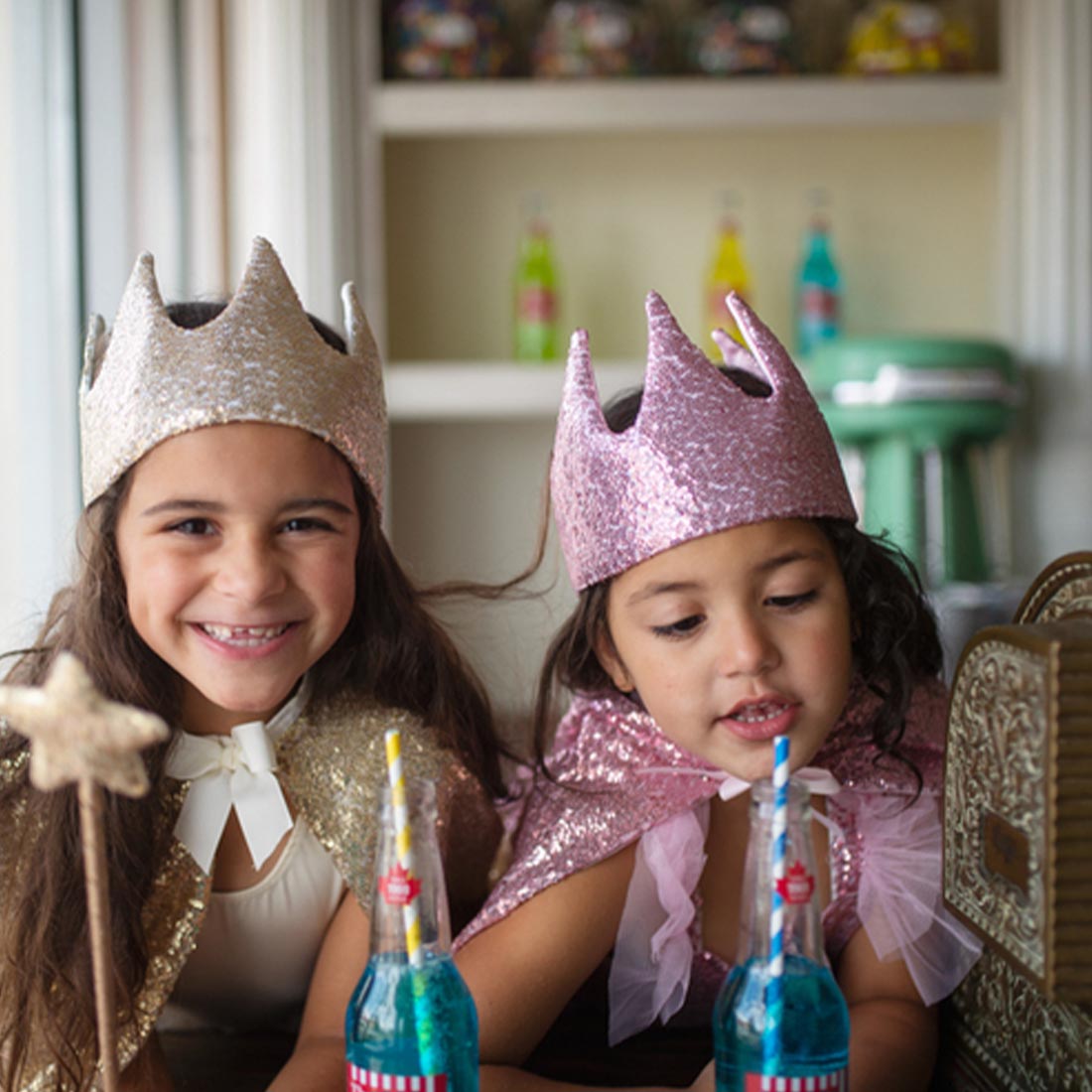 Precious Gold Sequin Crown