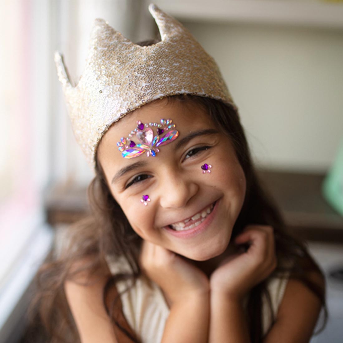 Precious Gold Sequin Crown