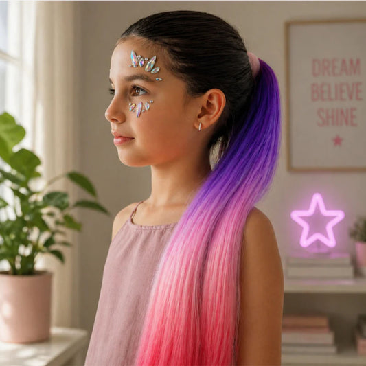 Purple and Pink Mermaid Ponytail Hair Extension - Valentina