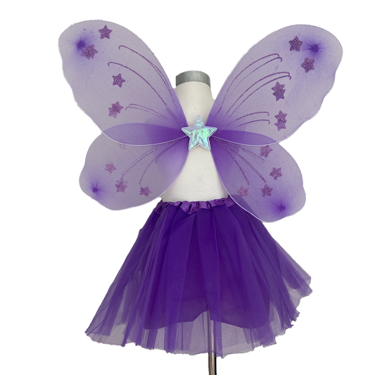 Purple Fairy Tutu and Wing Set