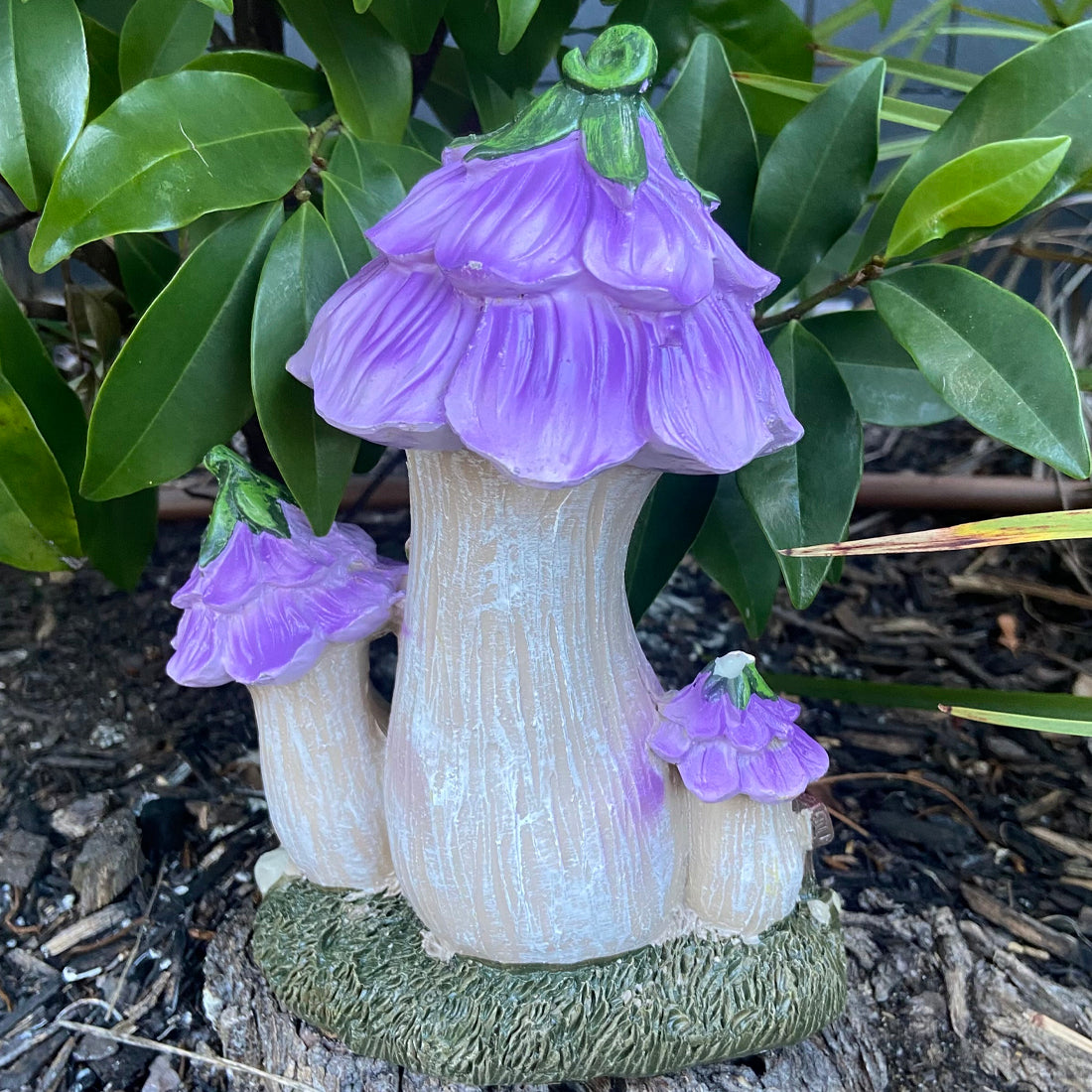 Purple Flower Fairy Garden House