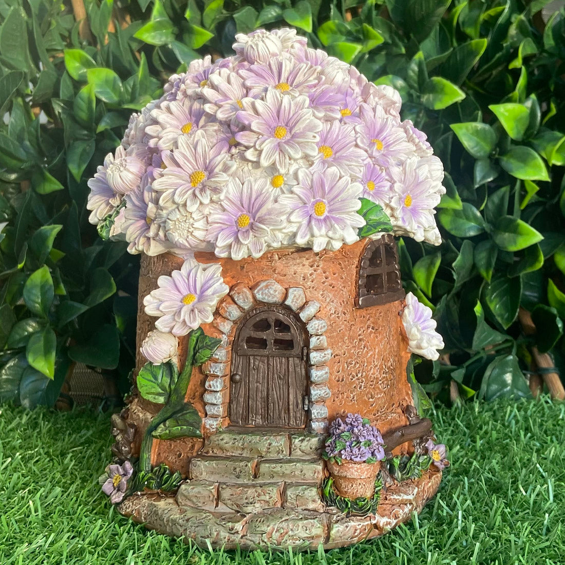Purple Flower Fairy House