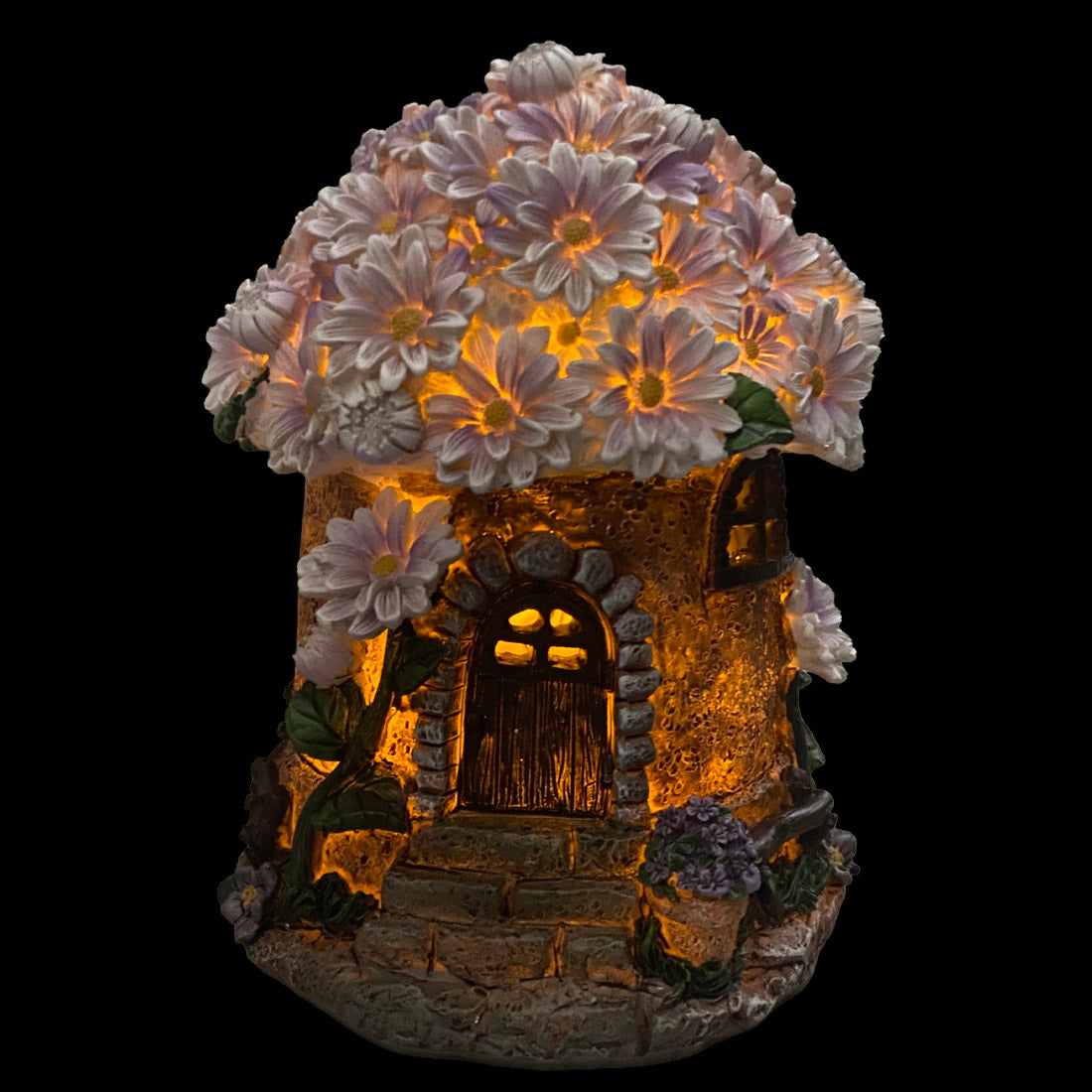 Purple Flower Fairy House