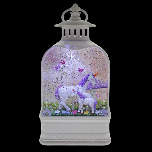 Purple Unicorn Glitter Lantern