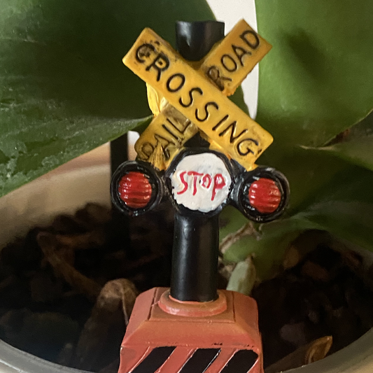 Railway Crossing Miniature Sign