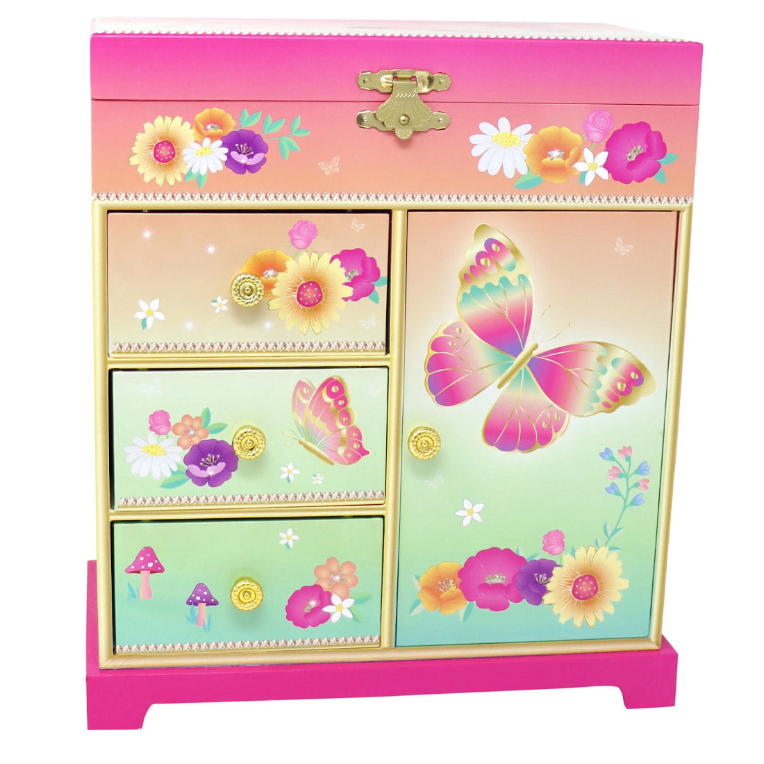Rainbow Butterfly Large Music Box