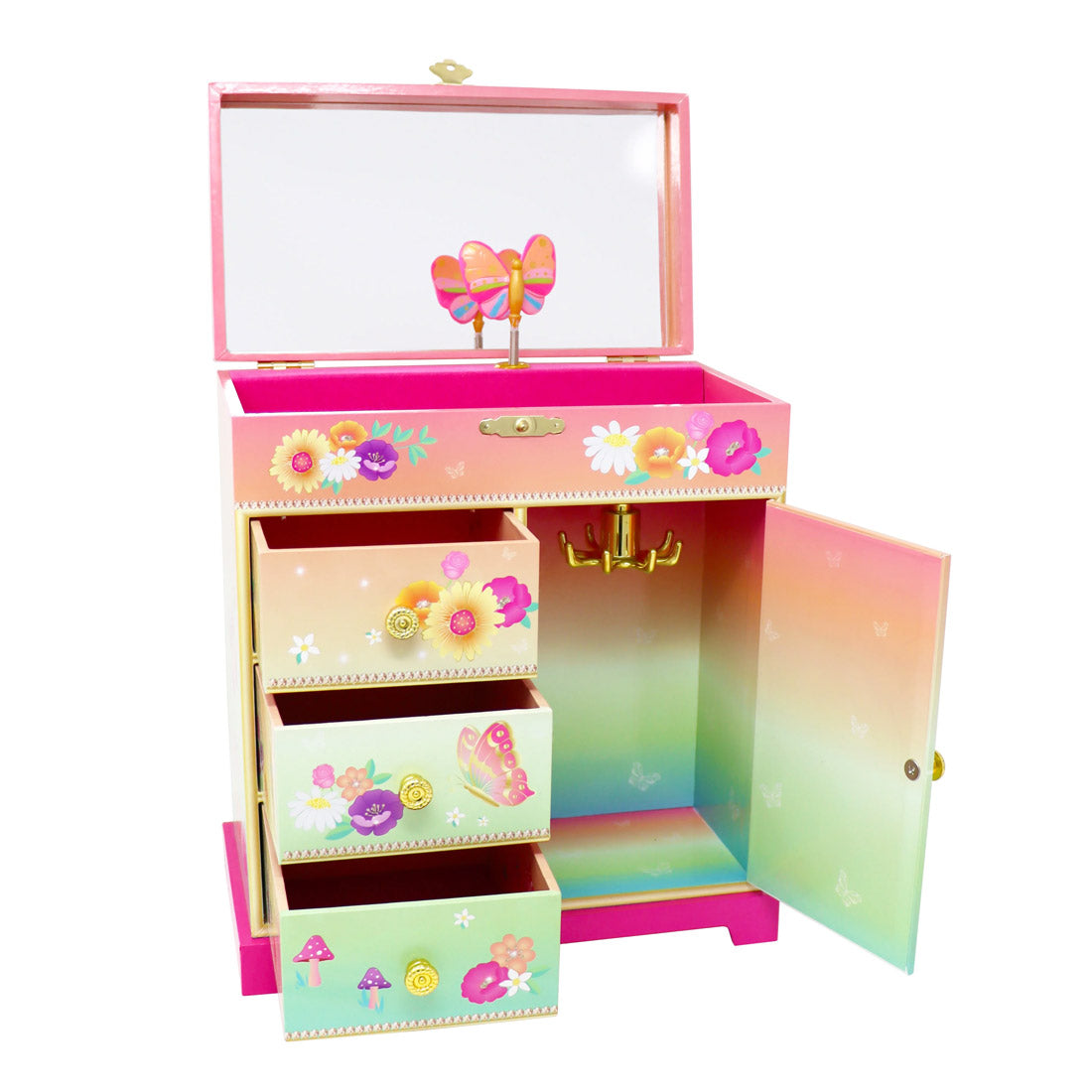 Rainbow Butterfly Large Music Box