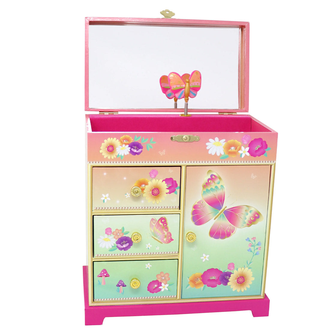 Rainbow Butterfly Large Music Box