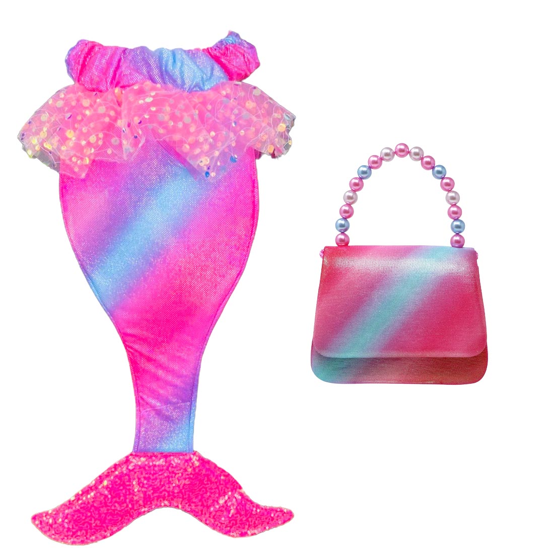 Rainbow Mermaid Tail Accessories Bundle