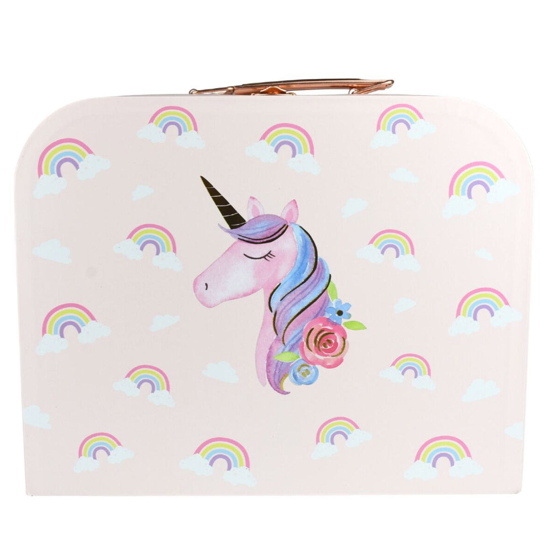 Rainbow Unicorn Tin Tea Mug Set in Suitcase 18pcs