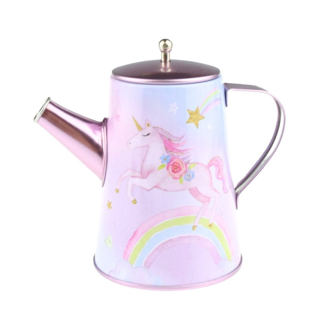Rainbow Unicorn Tin Tea Mug Set in Suitcase 18pcs