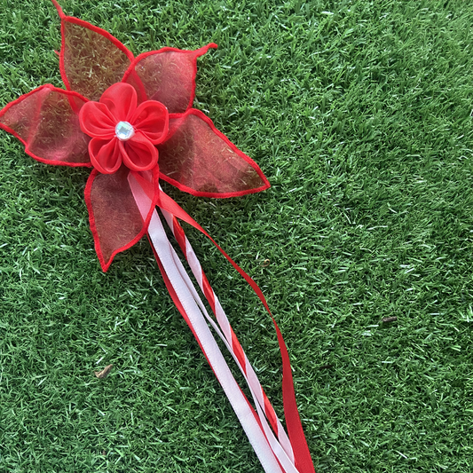 Red and Pink Handmade Fairy Wand