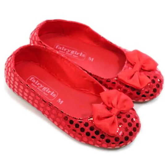Red Sequin Dorothy Inspired Child Costume Shoes