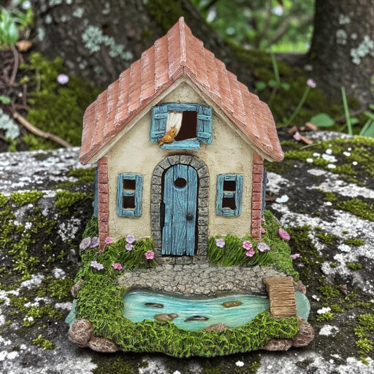 Riverside Fairy Cottage with Opening Door