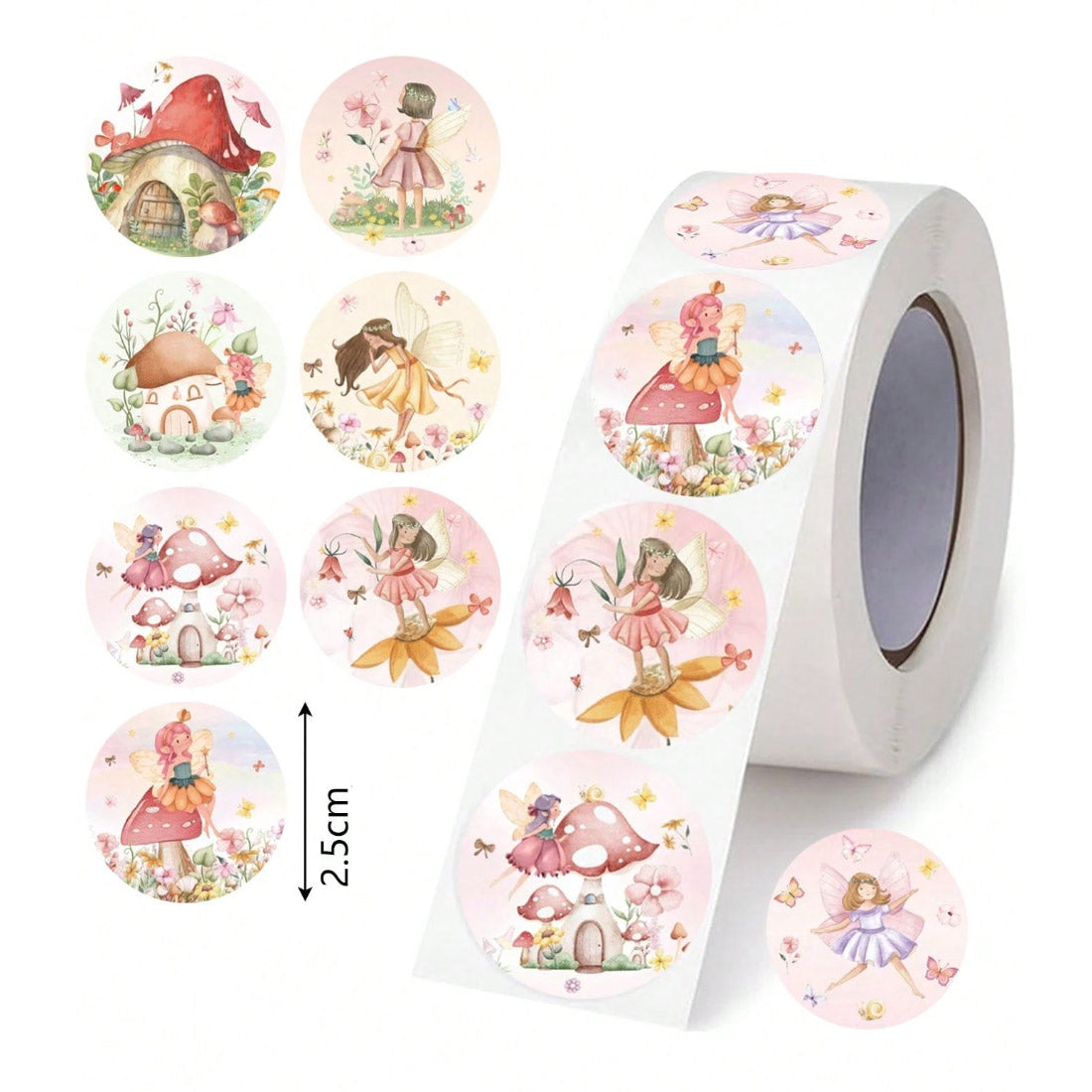 Roll of 500 Magical Fairy Stickers