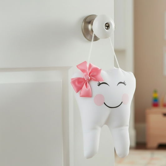 Rose Pink Tooth Fairy Hanging Pillow