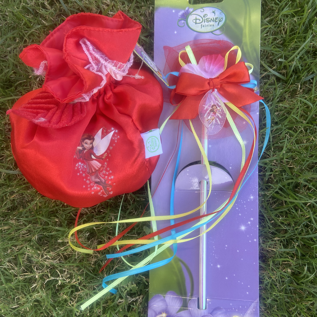 Rosetta Disney Fairies Red Fairy Wand and Tote Bag Set
