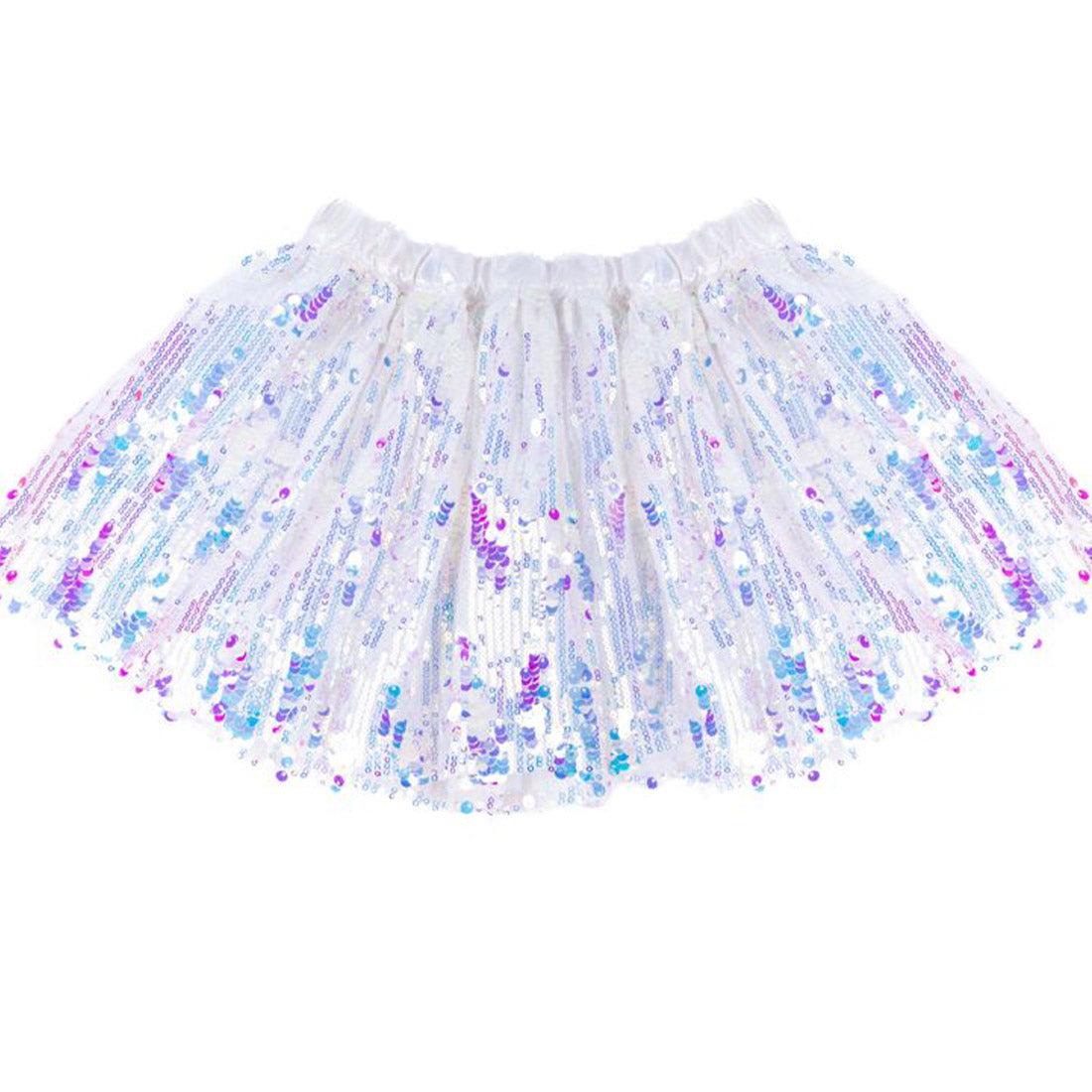 Sequins Sparkle Skirt Tutu With Satin Waistband