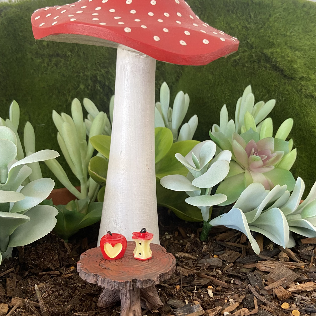 Set of Two Miniature Red Apples