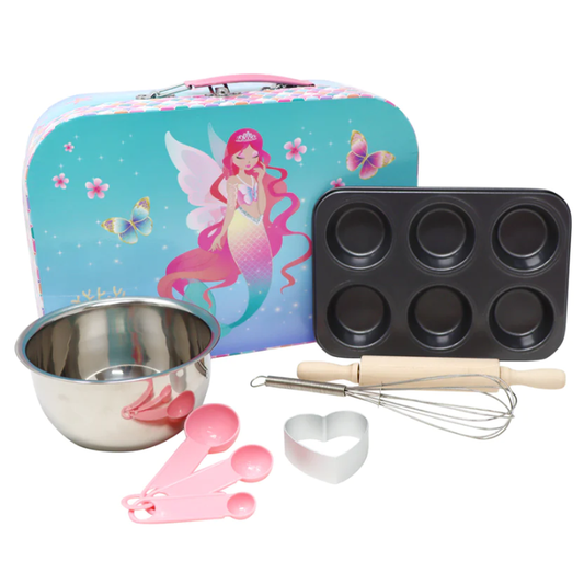 Shimmering Mermaid 6 piece Childs Baking Set & Carry Case