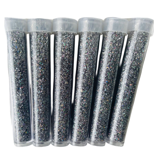 Silver Glitter Tubes Pack 6