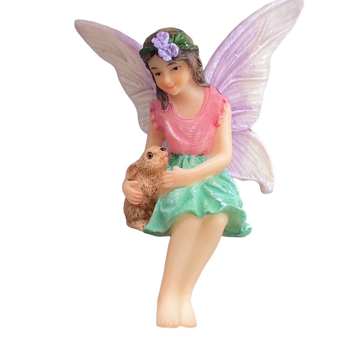 Sitting Fairy Minzhi With Her Bunny Companion