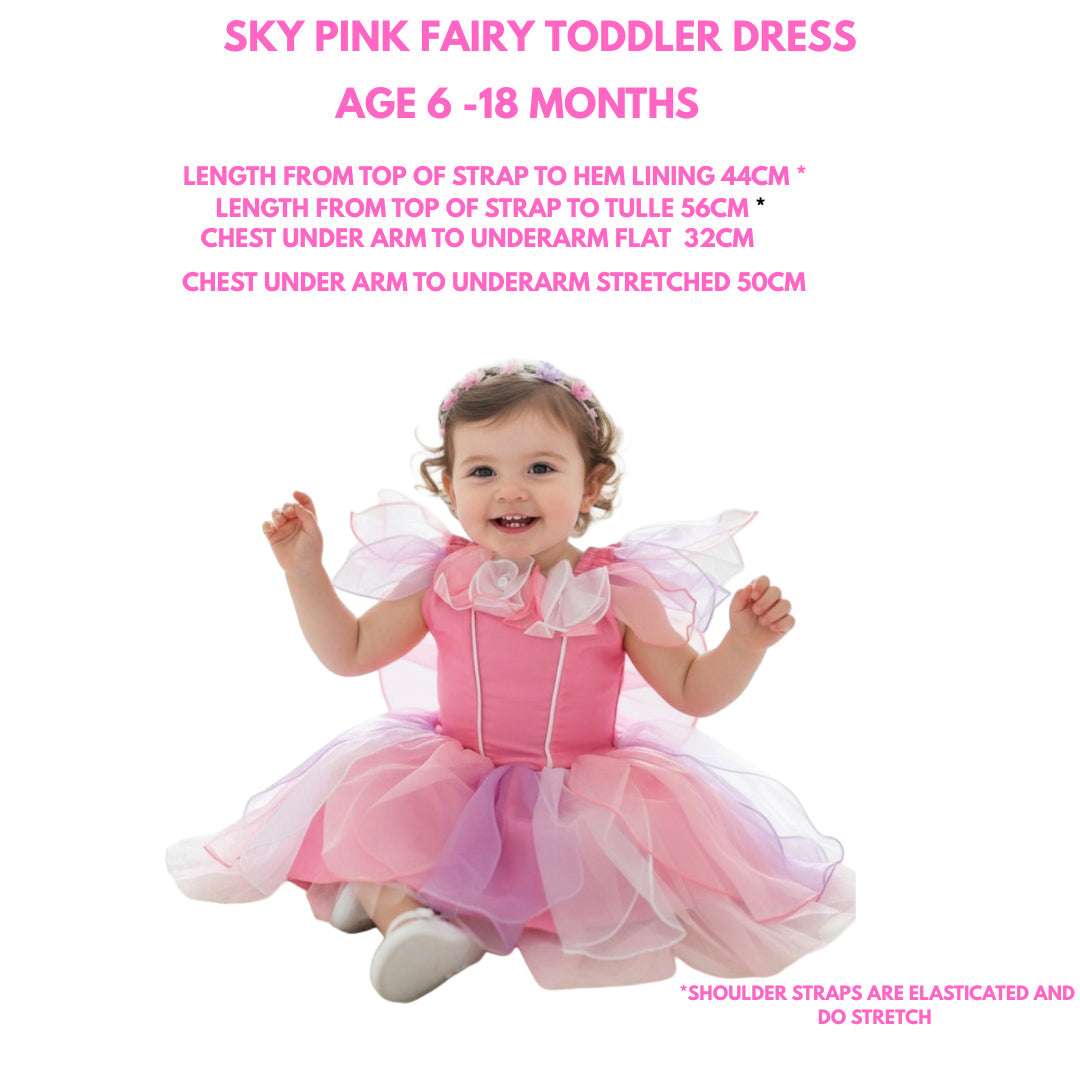 Sky Pink Fairy Toddler Dress