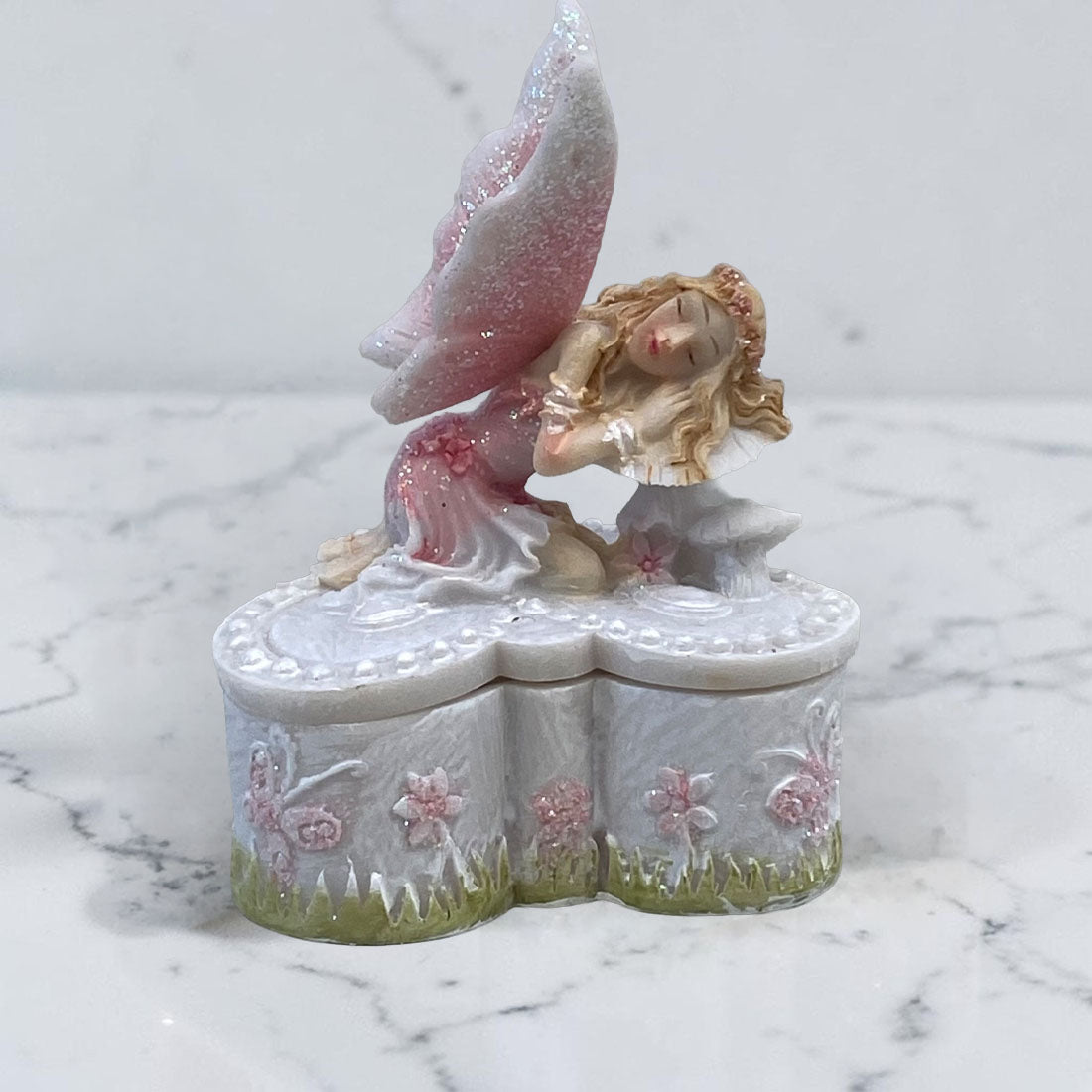 Sleeping Fairy Butterfly Tooth Trinket Box