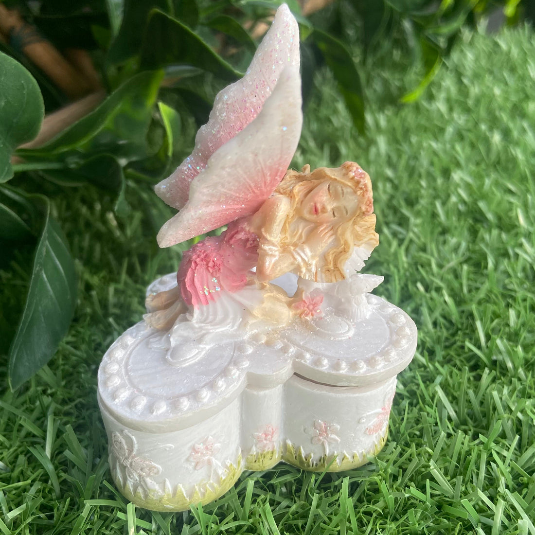 Sleeping Fairy Butterfly Tooth Trinket Box