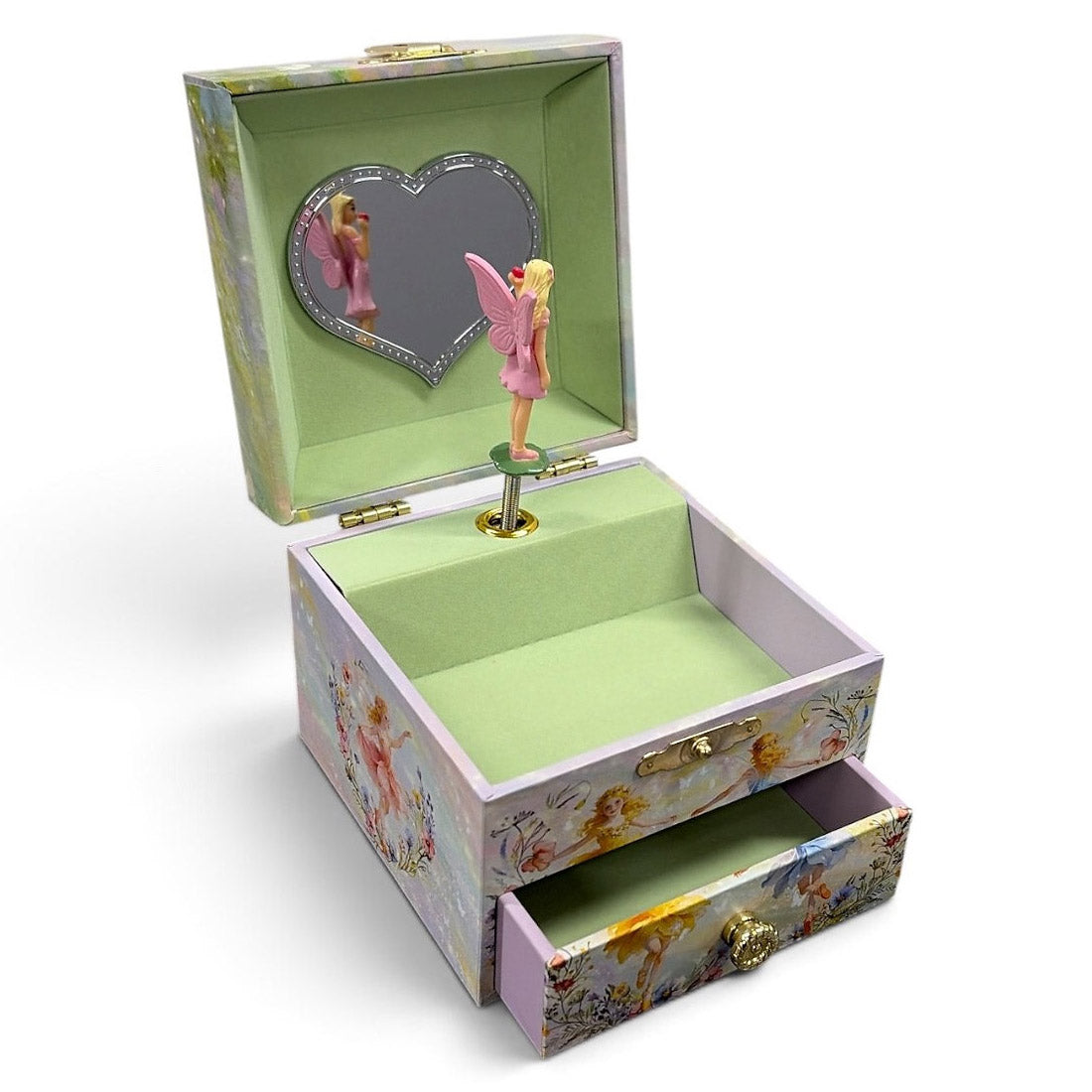 Small Musical Skipping Fairy Jewellery Box With Drawer