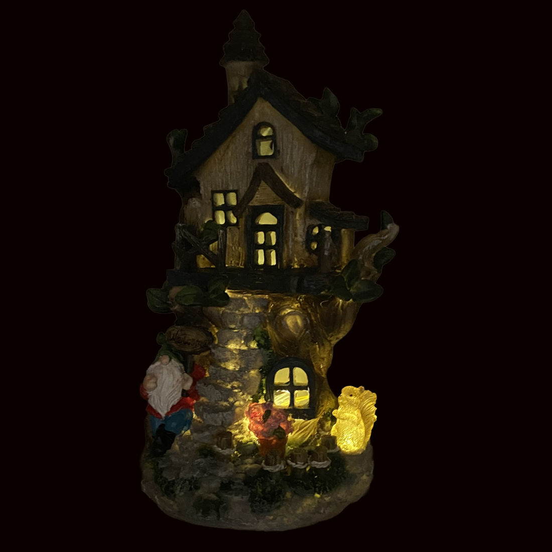 Solar Fairy Garden Gnome Welcome House