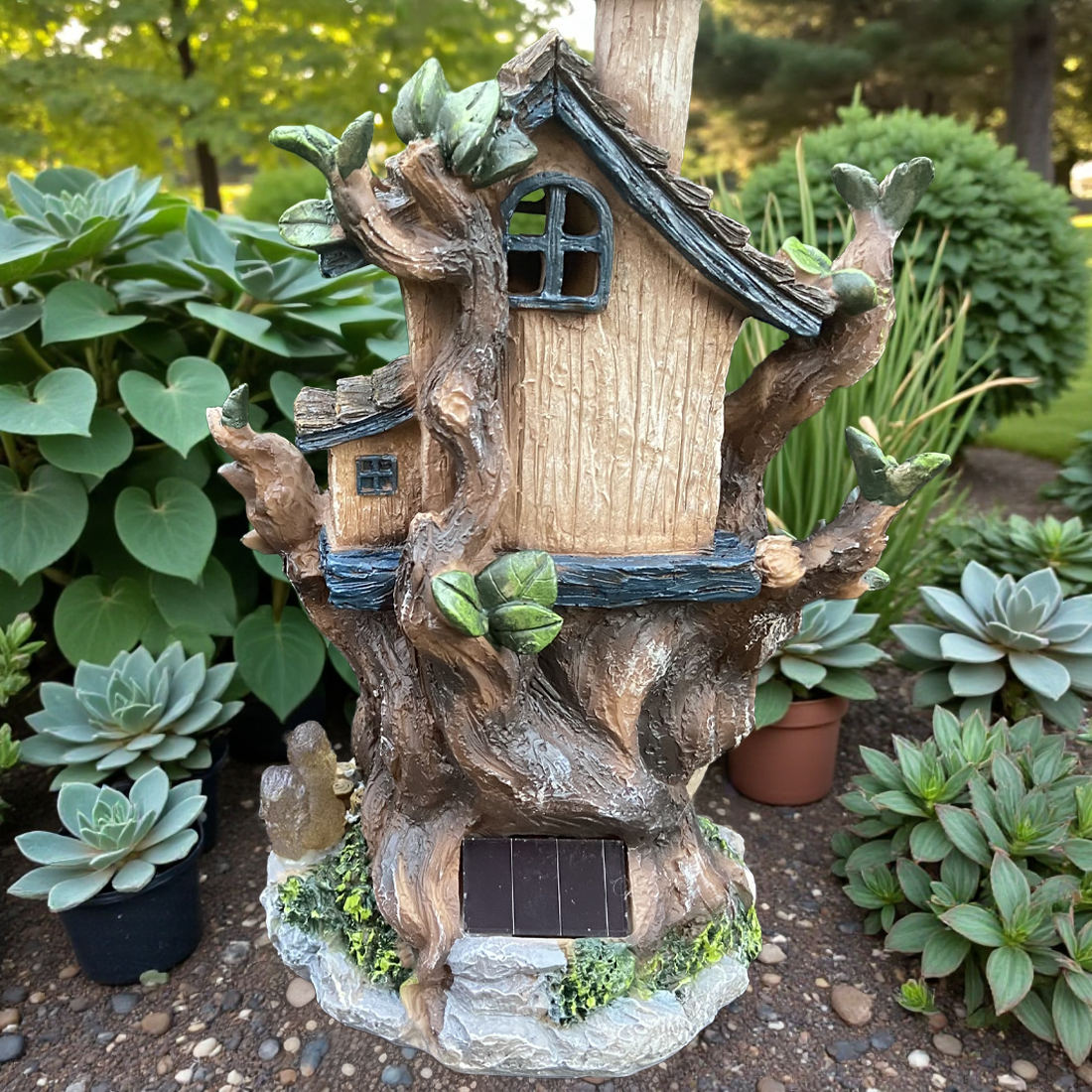 Solar Fairy Garden Gnome Welcome House