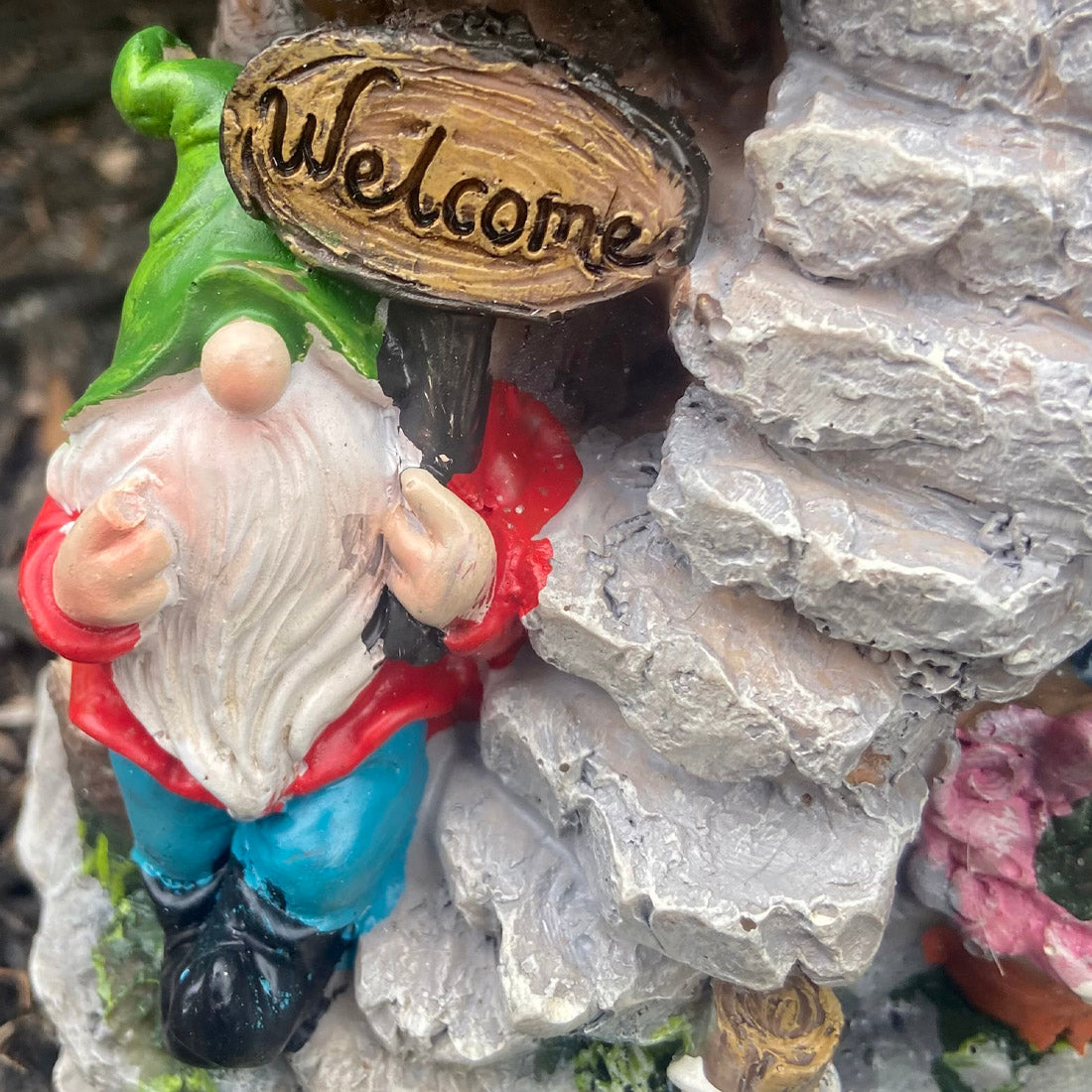 Solar Fairy Garden Gnome Welcome House